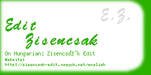 edit zisencsak business card